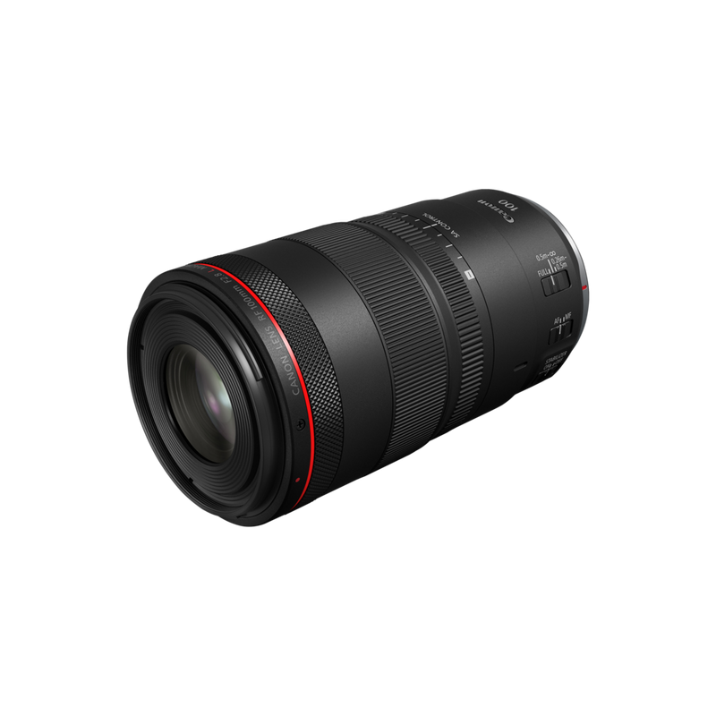 Packshot de l'objectif RF 100mm F2.8L Macro IS USM