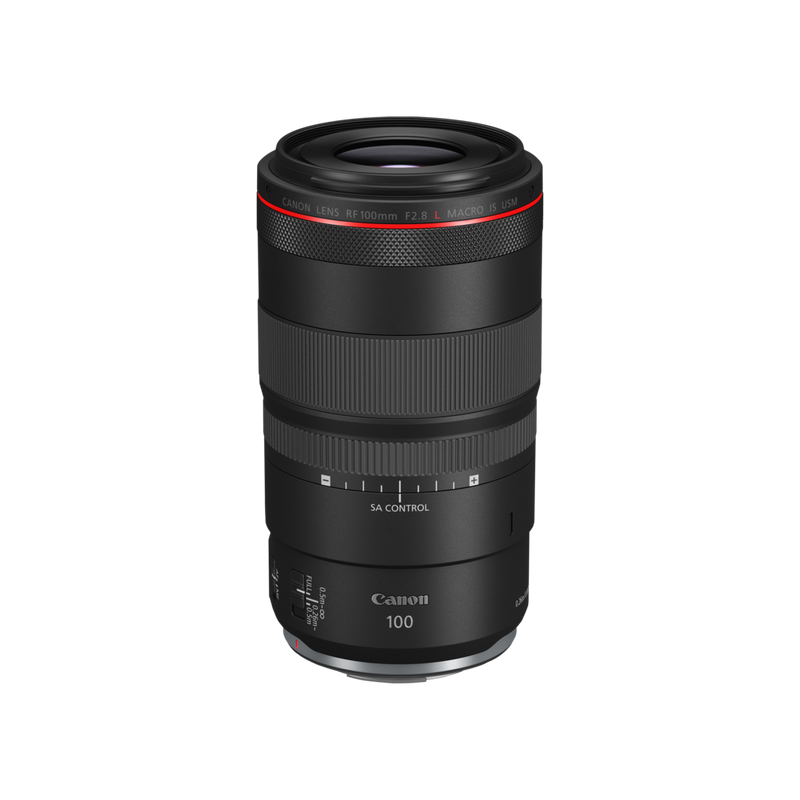 Packshot de l'objectif RF 100mm F2.8L Macro IS USM