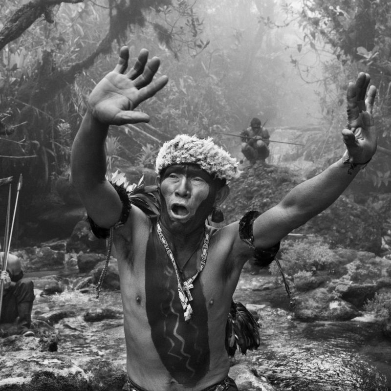 Prayer to the Yanomami Goddess by Sebasti?o Salgado photograph