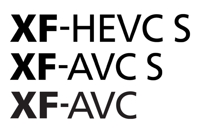 XF-HEVC S, XF-AVC S, and XF-AVC