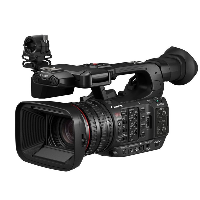 The Canon XF605 camcorder.