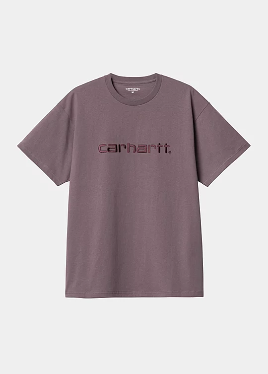 Carhartt WIP Short Sleeve Carhartt Embroidery Tshirt em Púrpura