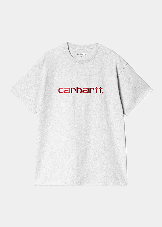 Carhartt WIP Short Sleeve Carhartt Embroidery Tshirt in Grey
