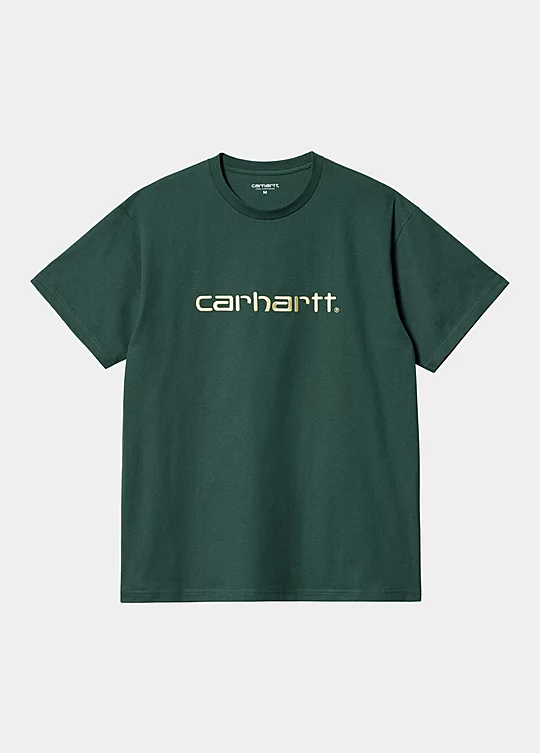 Carhartt WIP Short Sleeve Carhartt Embroidery Tshirt in Blue