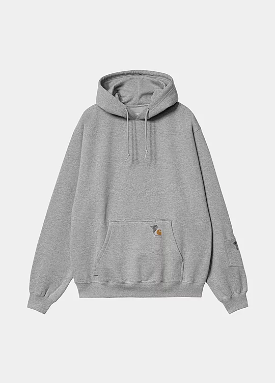 Carhartt WIP Hooded Invincible 15 Sweatshirt in Grey
