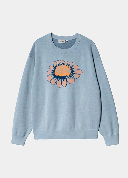 Carhartt WIP Pixel Flower Sweater in Blue