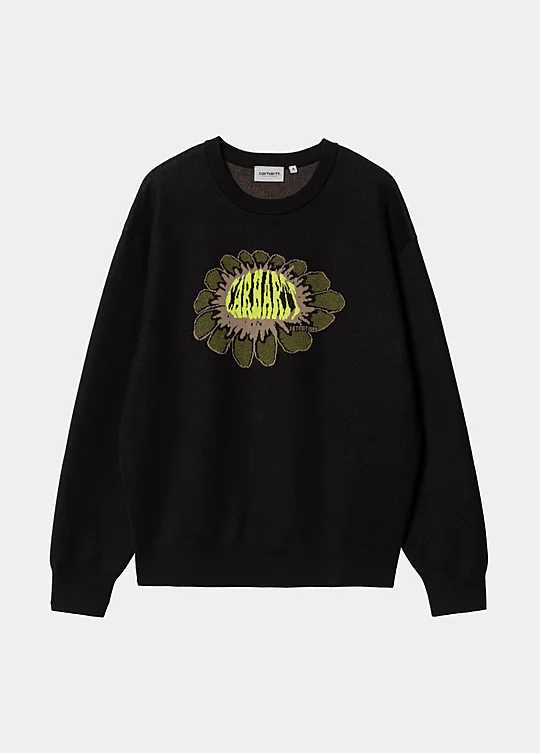 Carhartt WIP Pixel Flower Sweater in Black