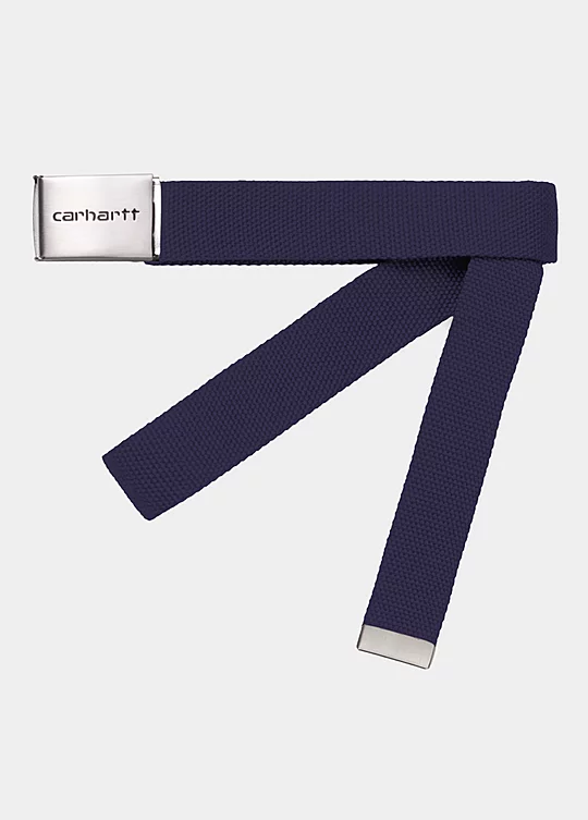 Carhartt WIP Clip Belt Chrome in Purple