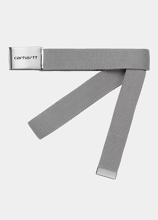 Carhartt WIP Clip Belt Chrome in Blu
