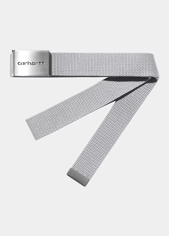 Carhartt WIP Clip Belt Chrome in Grau