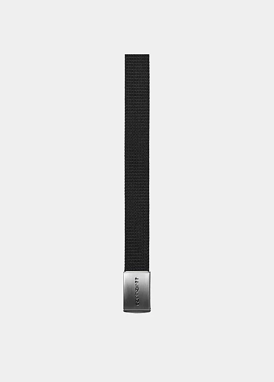 Carhartt WIP Clip Belt Chrome in Black