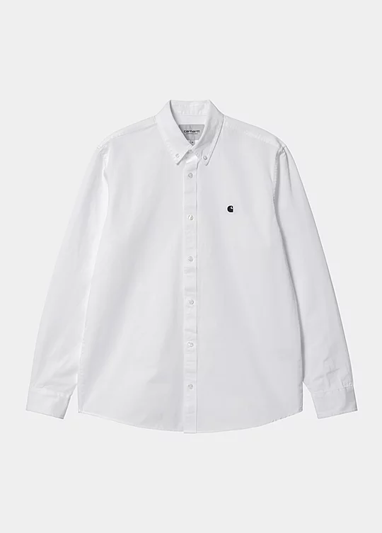 Carhartt WIP Long Sleeve Madison Shirt in White