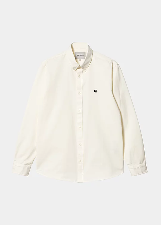 Carhartt WIP Long Sleeve Madison Shirt in White