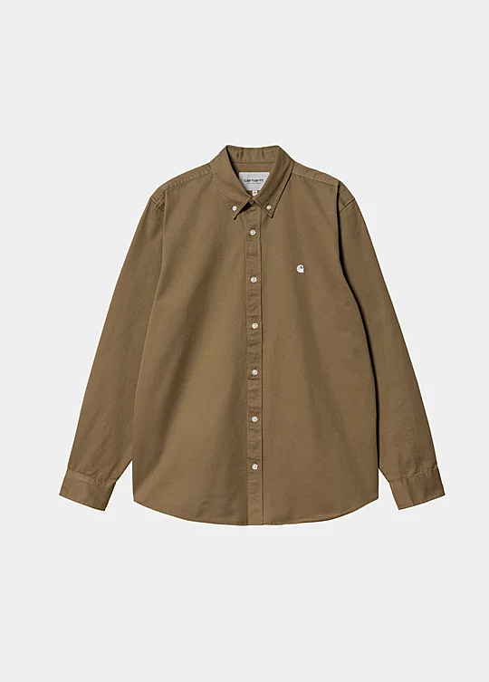 Carhartt WIP Long Sleeve Madison Shirt in Brown