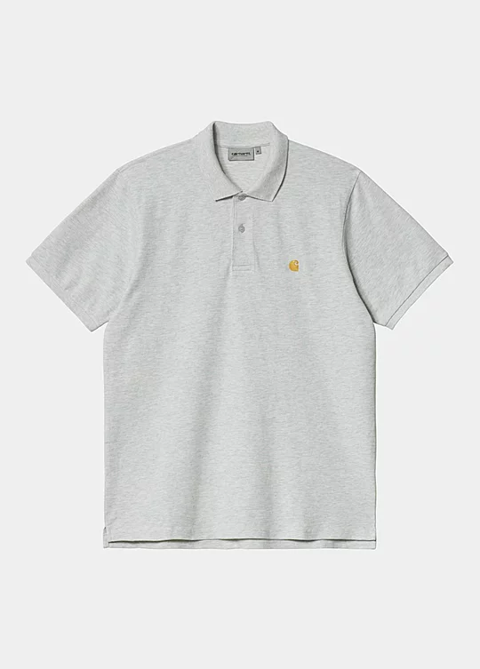 Carhartt WIP Short Sleeve Chase Pique Polo in Grigio