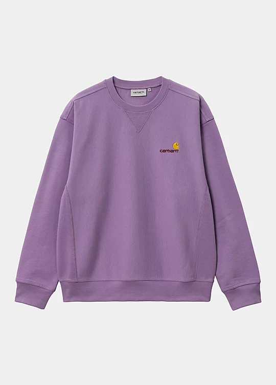 Carhartt WIP American Script Sweatshirt in Purple