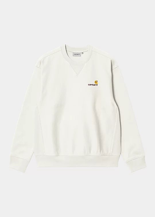 Carhartt WIP American Script Sweatshirt in Bianco