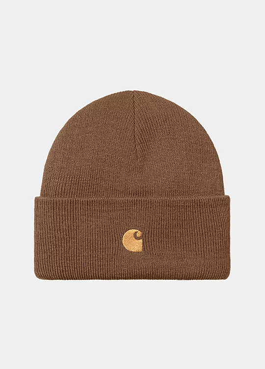 Carhartt WIP Chase Beanie in Brown