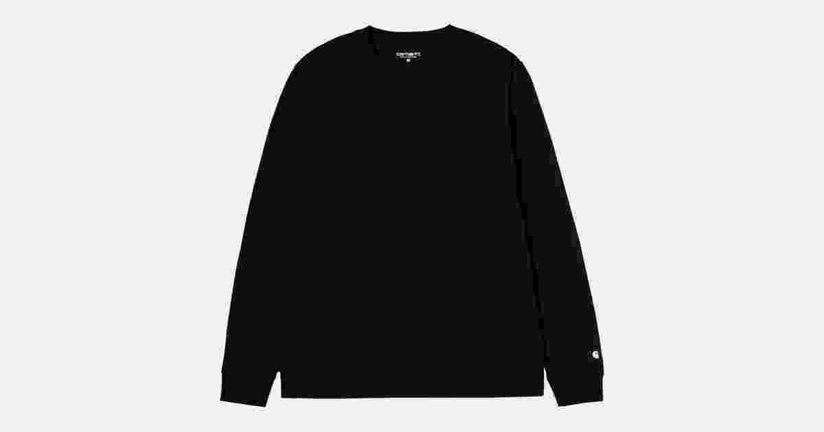 L/S Stack T-Shirt Black Longsleeve Langarm Shirt Carhartt WIP