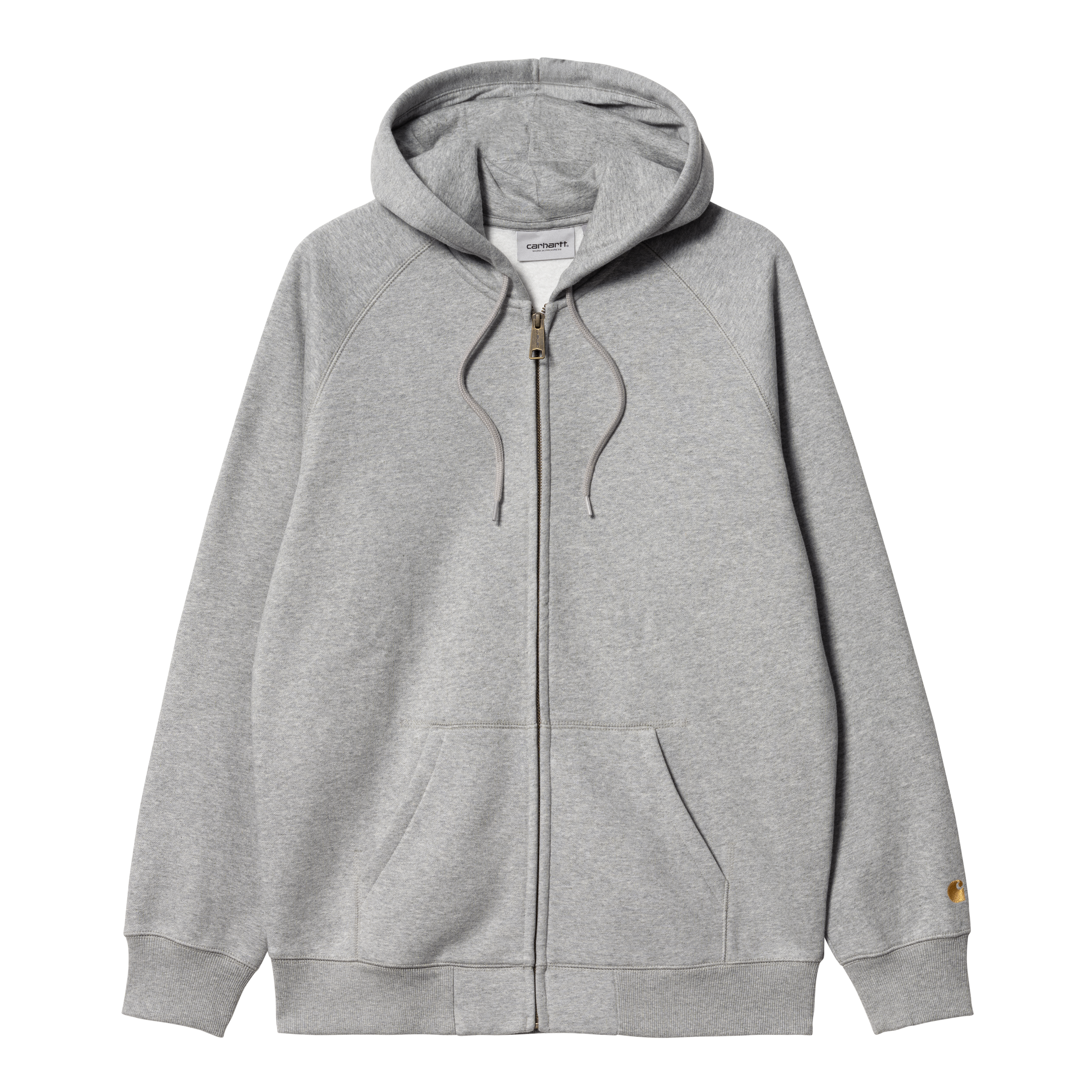 Sweat Zippé à Capuche Gris Carhartt Wip - Homme