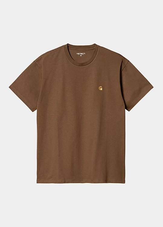Carhartt WIP Short Sleeve Chase T-Shirt in Brown