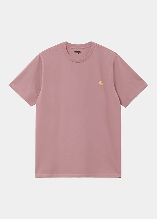 Carhartt WIP Short Sleeve Chase T-Shirt em Rosa