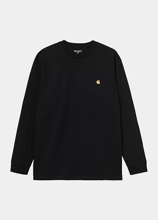 Carhartt WIP Long Sleeve Chase T-Shirt in Nero