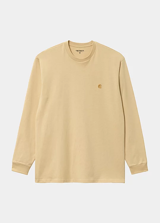 Carhartt WIP Long Sleeve Chase T-Shirt in Giallo