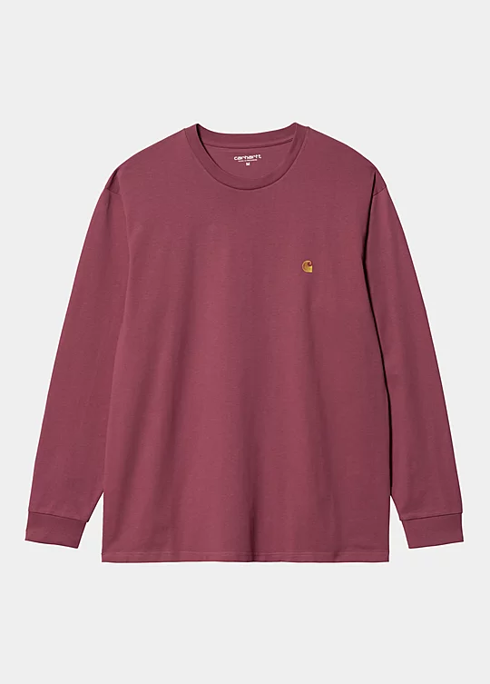 Carhartt WIP Long Sleeve Chase T-Shirt in Rosso