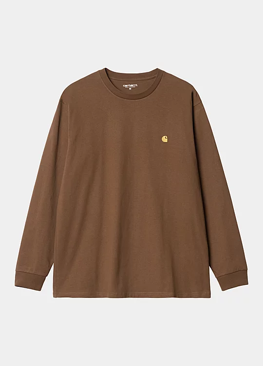Carhartt WIP Long Sleeve Chase T-Shirt in Brown