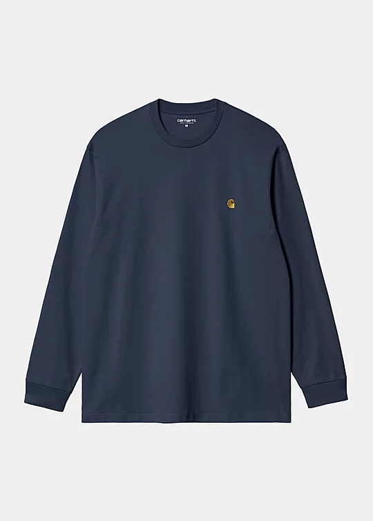 Carhartt WIP Long Sleeve Chase T-Shirt in Blue