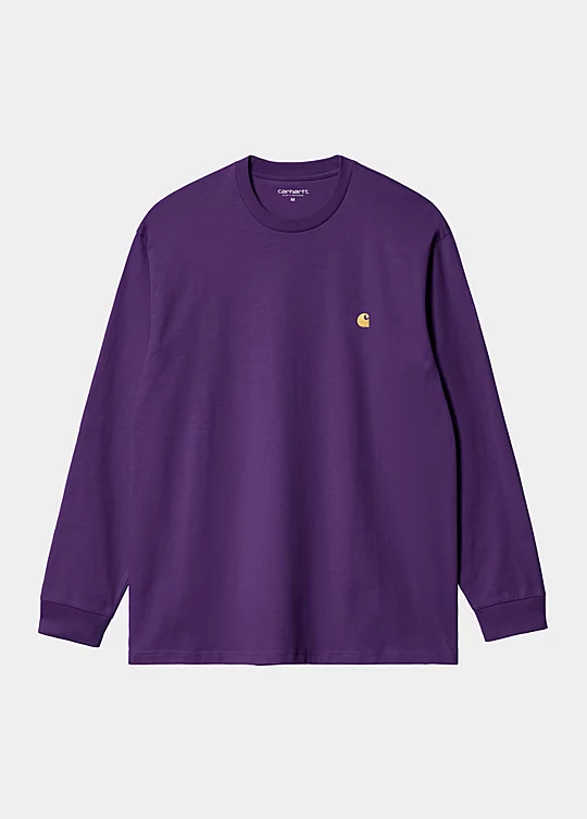 Carhartt WIP Long Sleeve Chase T-Shirt in Lilla