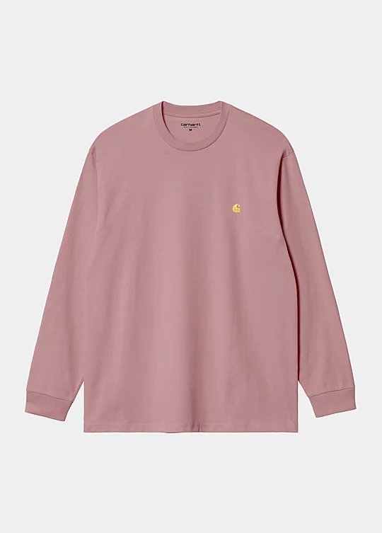 Carhartt WIP Long Sleeve Chase T-Shirt em Rosa