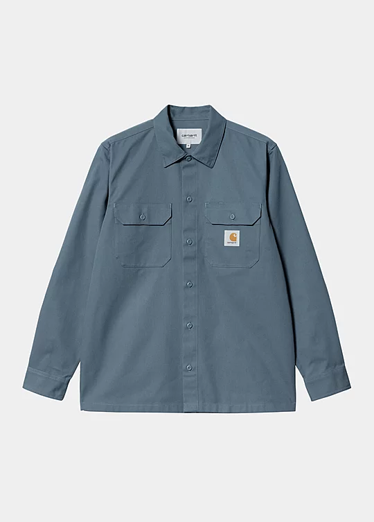Carhartt WIP Long Sleeve Master Shirt em Azul