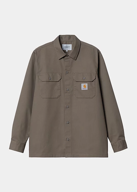 Carhartt WIP Long Sleeve Master Shirt in Brown