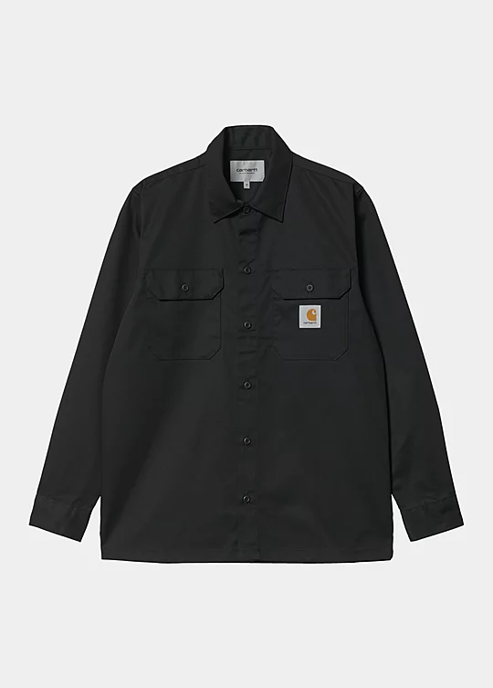 Carhartt WIP Long Sleeve Master Shirt in Schwarz