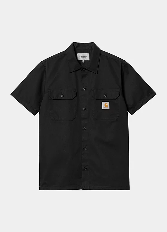 Carhartt WIP Short Sleeve Master Shirt in Nero