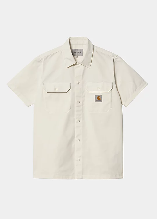 Carhartt WIP Short Sleeve Master Shirt in Bianco