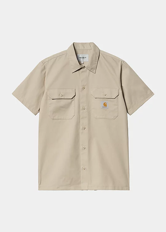 Carhartt WIP Short Sleeve Master Shirt en Beige