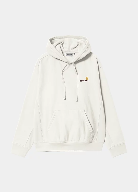 Carhartt WIP Hooded American Script Sweatshirt in Bianco