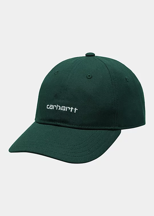 Carhartt WIP Canvas Script Cap in Green