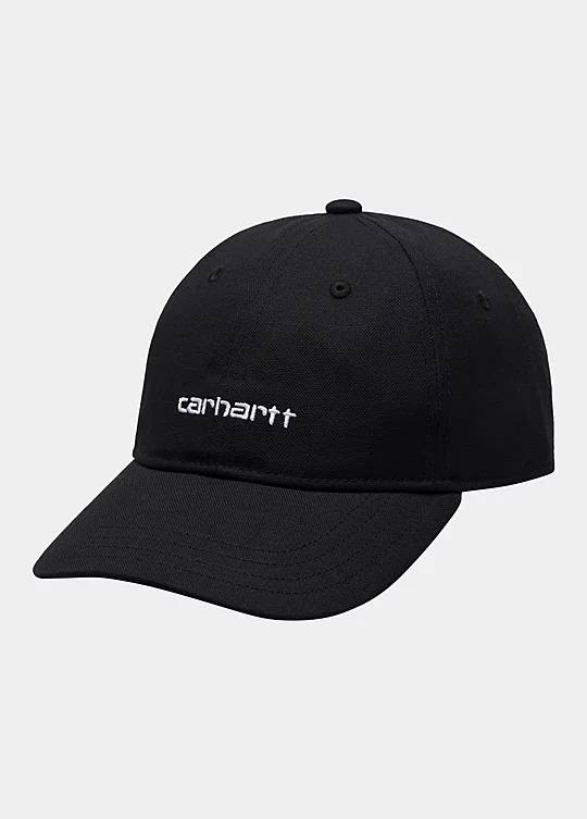 Carhartt WIP Canvas Script Cap in Black