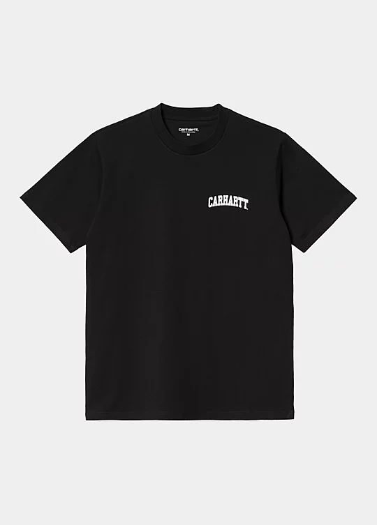 Carhartt WIP Short Sleeve University Script T-Shirt in Nero