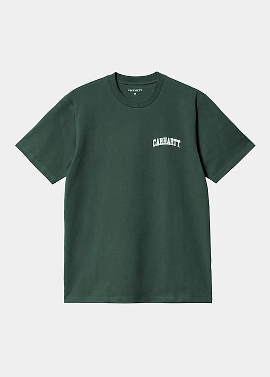 Carhartt WIP Short Sleeve University Script T-Shirt in Green