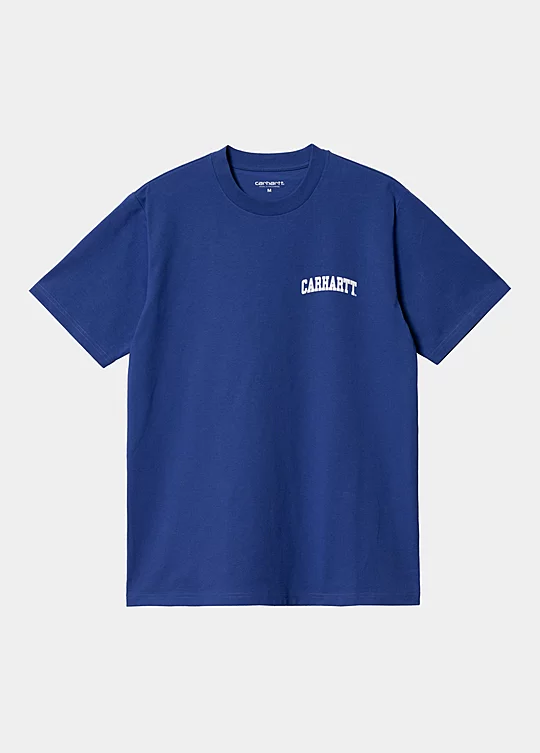 Carhartt WIP Short Sleeve University Script T-Shirt in Blu