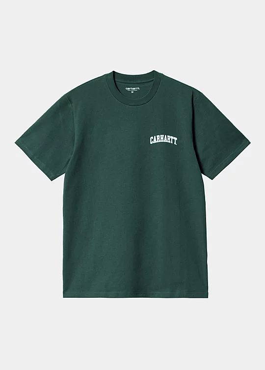 Carhartt WIP Short Sleeve University Script T-Shirt in Verde