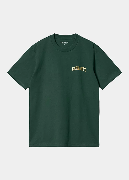 Carhartt WIP Short Sleeve University Script T-Shirt in Verde
