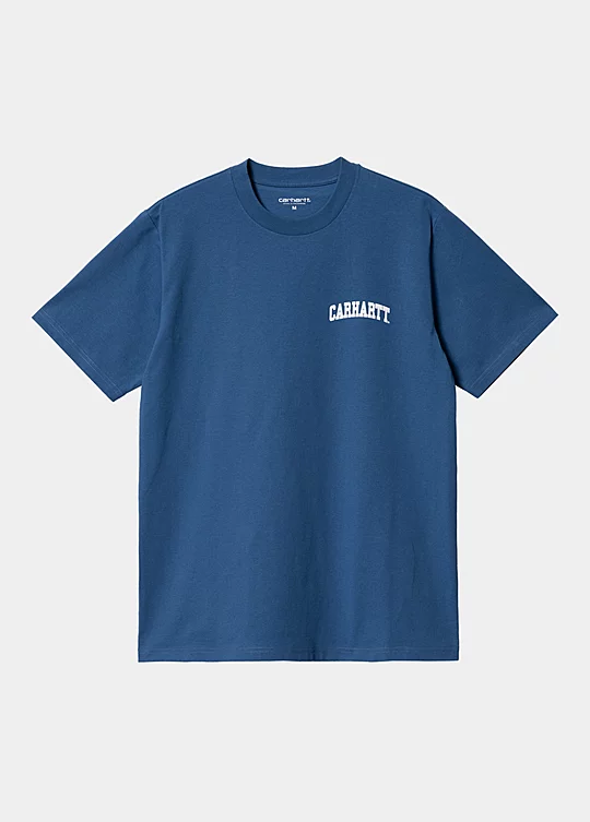 Carhartt WIP Short Sleeve University Script T-Shirt Bleu