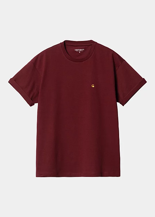 Carhartt WIP Women’s Short Sleeve Chase T-Shirt in Rot