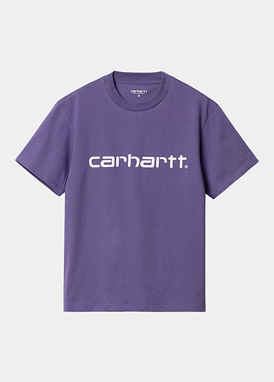 Carhartt WIP Women’s Short Sleeve Script T-Shirt in Purple